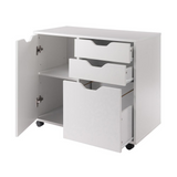 Halifax 2 Section Mobile Filing Cabinet, White - WhatYouNeedSales