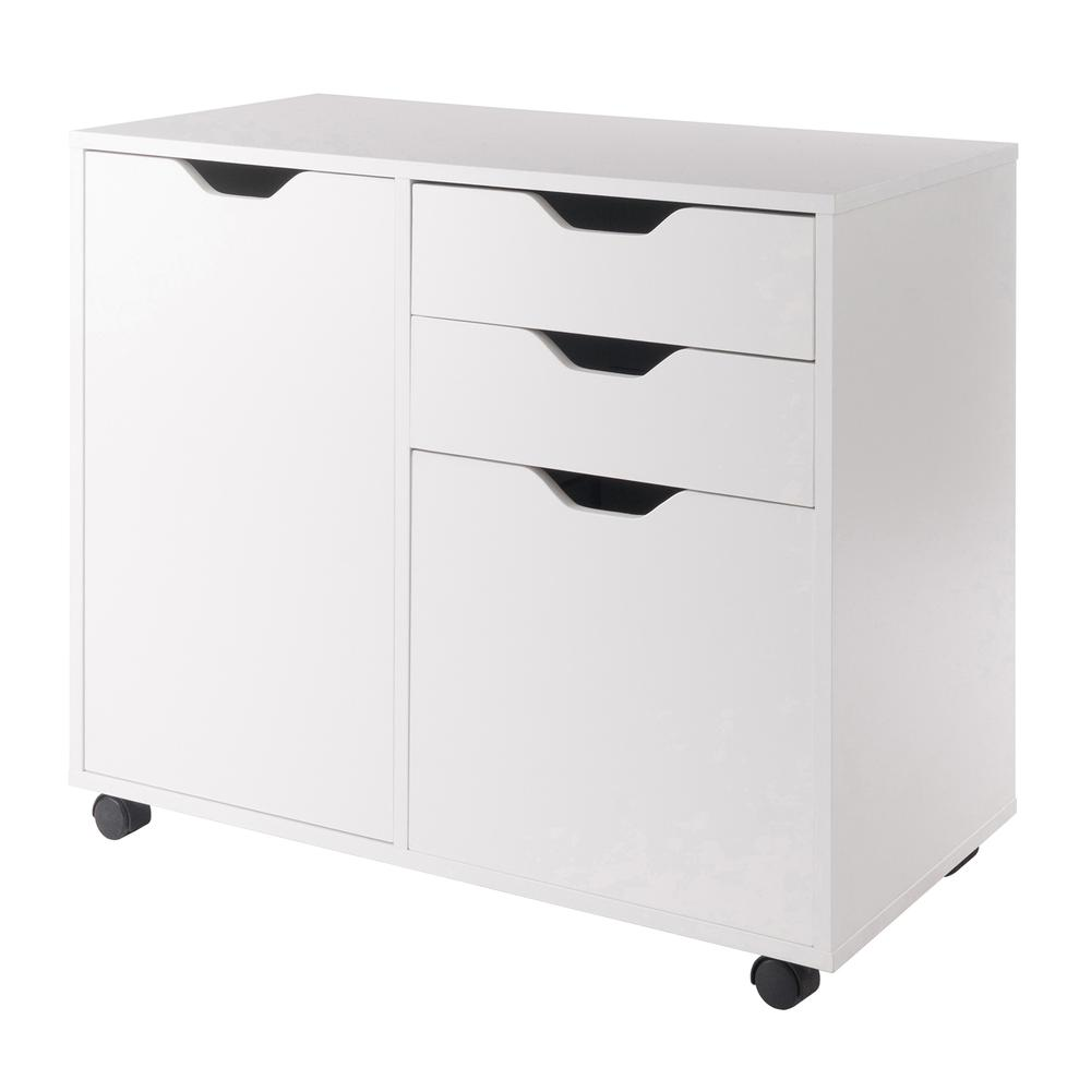 Halifax 2 Section Mobile Filing Cabinet, White - WhatYouNeedSales