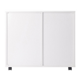 Halifax 2 Section Mobile Filing Cabinet, White - WhatYouNeedSales