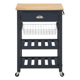 Hampton Kitchen Cart Blue - WhatYouNeedSales