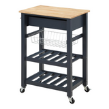 Hampton Kitchen Cart Blue - WhatYouNeedSales