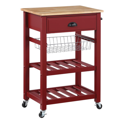 Hampton Kitchen Cart Red - WhatYouNeedSales