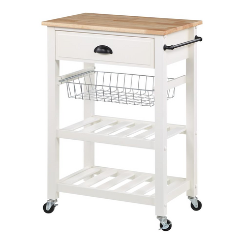 Hampton Kitchen Cart White - WhatYouNeedSales