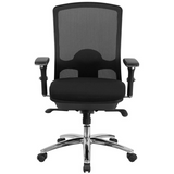 HERCULES Series 24/7 Intensive Use Big & Tall 350 lb. Rated Black Mesh Multifunction Swivel Ergonomic Office Chair - WhatYouNeedSales