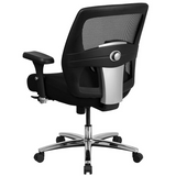 HERCULES Series 24/7 Intensive Use Big & Tall 500 lb. Rated Black Mesh Executive Ergonomic Office Chair with Ratchet Back - WhatYouNeedSales