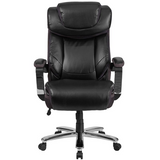 HERCULES Series Big & Tall 500 lb. Rated Black LeatherSoft Executive Swivel Ergonomic Office Chair with Adjustable Headrest - WhatYouNeedSales