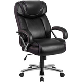 HERCULES Series Big & Tall 500 lb. Rated Black LeatherSoft Executive Swivel Ergonomic Office Chair with Extra Wide Seat - WhatYouNeedSales