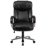 HERCULES Series Big & Tall 500 lb. Rated Black LeatherSoft Executive Swivel Ergonomic Office Chair with Extra Wide Seat - WhatYouNeedSales