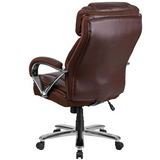 HERCULES Series Big & Tall 500 lb. Rated Brown LeatherSoft Executive Swivel Ergonomic Office Chair with Extra Wide Seat - WhatYouNeedSales