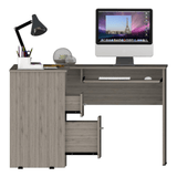 Idra L-Shaped Desk Black Light Oak - WhatYouNeedSales