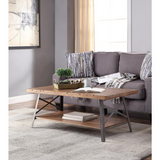 Ikram Coffee Table, Weathered Oak & Sandy Black - WhatYouNeedSales