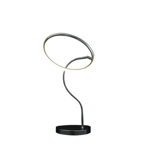 26" Silver Halo Ring LED Desk Table Lamp - WhatYouNeedSales