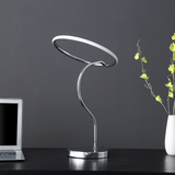 26" Silver Halo Ring LED Desk Table Lamp - WhatYouNeedSales