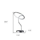 26" Silver Halo Ring LED Desk Table Lamp - WhatYouNeedSales