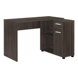 Monarch Specialties Home Workstation with Storage Shelves and Cabinet -Ember Workspace - WhatYouNeedSales