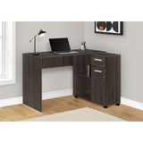 Monarch Specialties Home Workstation with Storage Shelves and Cabinet -Ember Workspace - WhatYouNeedSales