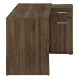 Monarch Specialties Home Workstation with Storage Shelves and Cabinet -Ember Workspace - WhatYouNeedSales