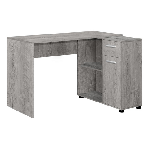 Monarch Specialties Home Workstation with Storage Shelves and Cabinet -Ember Workspace - WhatYouNeedSales