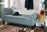 Ipswich Grey Linen Bench - WhatYouNeedSales