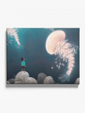 Kid And Giant Jellyfish Canvas -Image by Shutterstock - WhatYouNeedSales