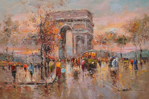 Knife Brown Fort Art Paris Painting - WhatYouNeedSales