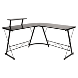 L-Shaped Desk 71.5" Computer Corner Desk, Home Office Corner Desk, Gaming Desk, Space Saving, Easy to Assemble, Black/Black - WhatYouNeedSales