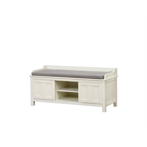 Lakeville White Storage Bench - WhatYouNeedSales