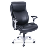 Lorell Big & Tall Chair with Flexible Air Technology - Black Bonded Leather Seat - Black Bonded Leather Back - 5-star Base - Armrest - 1 Each - WhatYouNeedSales