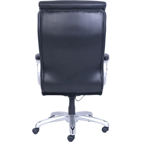 Lorell Big & Tall Chair with Flexible Air Technology - Black Bonded Leather Seat - Black Bonded Leather Back - 5-star Base - Armrest - 1 Each - WhatYouNeedSales