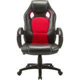 LYS High-back Gaming Chair - For Gaming - Polyurethane, Mesh, Nylon - Red, Black - WhatYouNeedSales