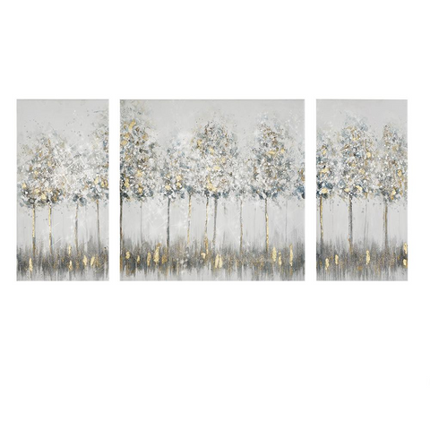 3Pc Set Printed Canvas With Gold Foil - WhatYouNeedSales