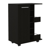 Magda Bar Cart Black Wengue - WhatYouNeedSales