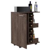 Magda Bar Cart Dark Brown - WhatYouNeedSales