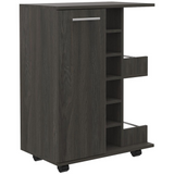 Magda Bar Cart Dark Walnut - WhatYouNeedSales