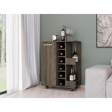 Magda Bar Cart Dark Walnut - WhatYouNeedSales