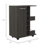 Magda Bar Cart Dark Walnut - WhatYouNeedSales