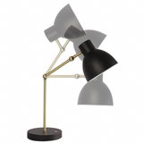 Matte Black and Gold Mod LED Adjustable Desk Lamp - WhatYouNeedSales