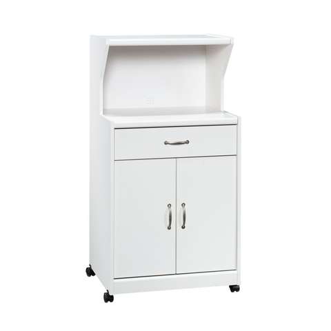 Microwave/Kitchen Cart Glacier White - WhatYouNeedSales