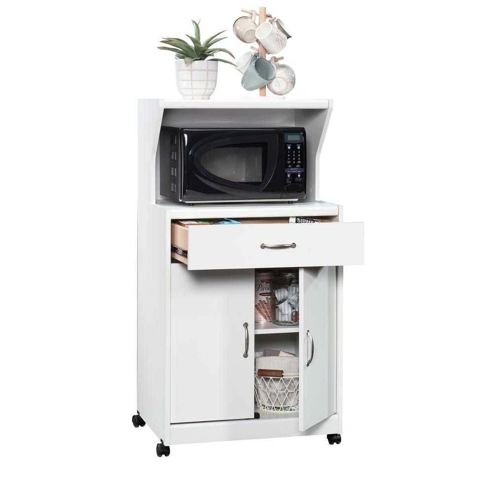 Microwave/Kitchen Cart Glacier White - WhatYouNeedSales