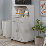 Microwave/Kitchen Cart Modern Grey - WhatYouNeedSales