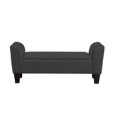 Mila Black Velvet Ottoman Bench with Storage - WhatYouNeedSales