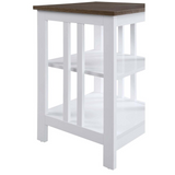 Mission End Table Driftwood/White - Stylish and Functional