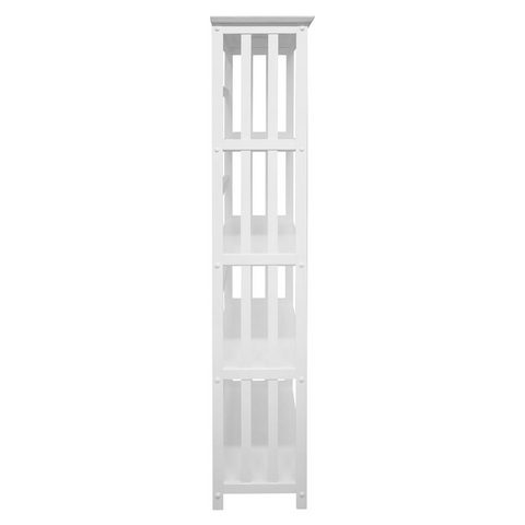 Mission Style 5-Shelf Bookcase - White - WhatYouNeedSales