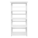 Mission Style 5-Shelf Bookcase - White - WhatYouNeedSales