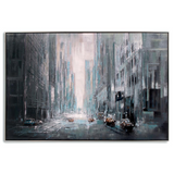 Misty City, Hand Painted Canvas - WhatYouNeedSales