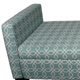 "Modern Aqua Teal Geometric Print Storage Bench" - WhatYouNeedSales