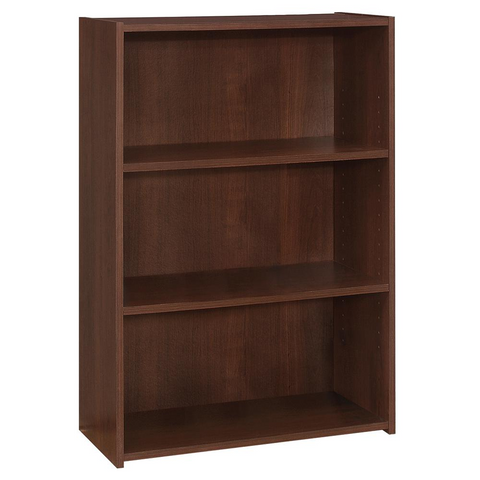 BOOKCASE - 36"H / CHERRY WITH 3 SHELVES - WhatYouNeedSales