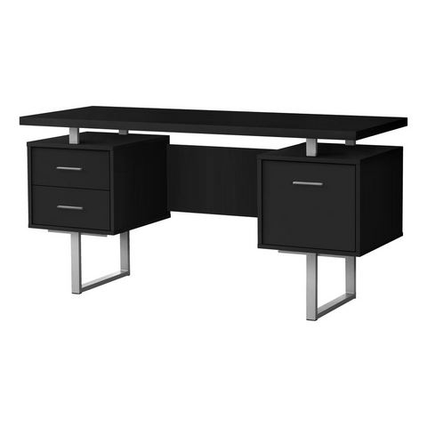 60"L Home Office Computer Desk with Storage Drawers - Ember Workspace - WhatYouNeedSales