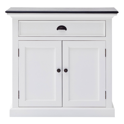 Modern Farmhouse Black And White Accent Cabinet - WhatYouNeedSales