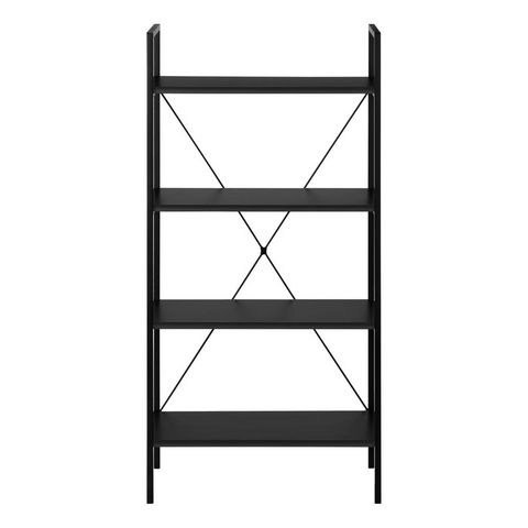 BOOKCASE - 48"H / BLACK / BLACK METAL - WhatYouNeedSales